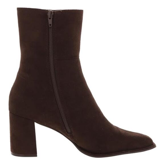 Madden Girl Monicaa Snip-Toe Block-Heel Booties Dark Brown Size 8 - Picture 2 of 5